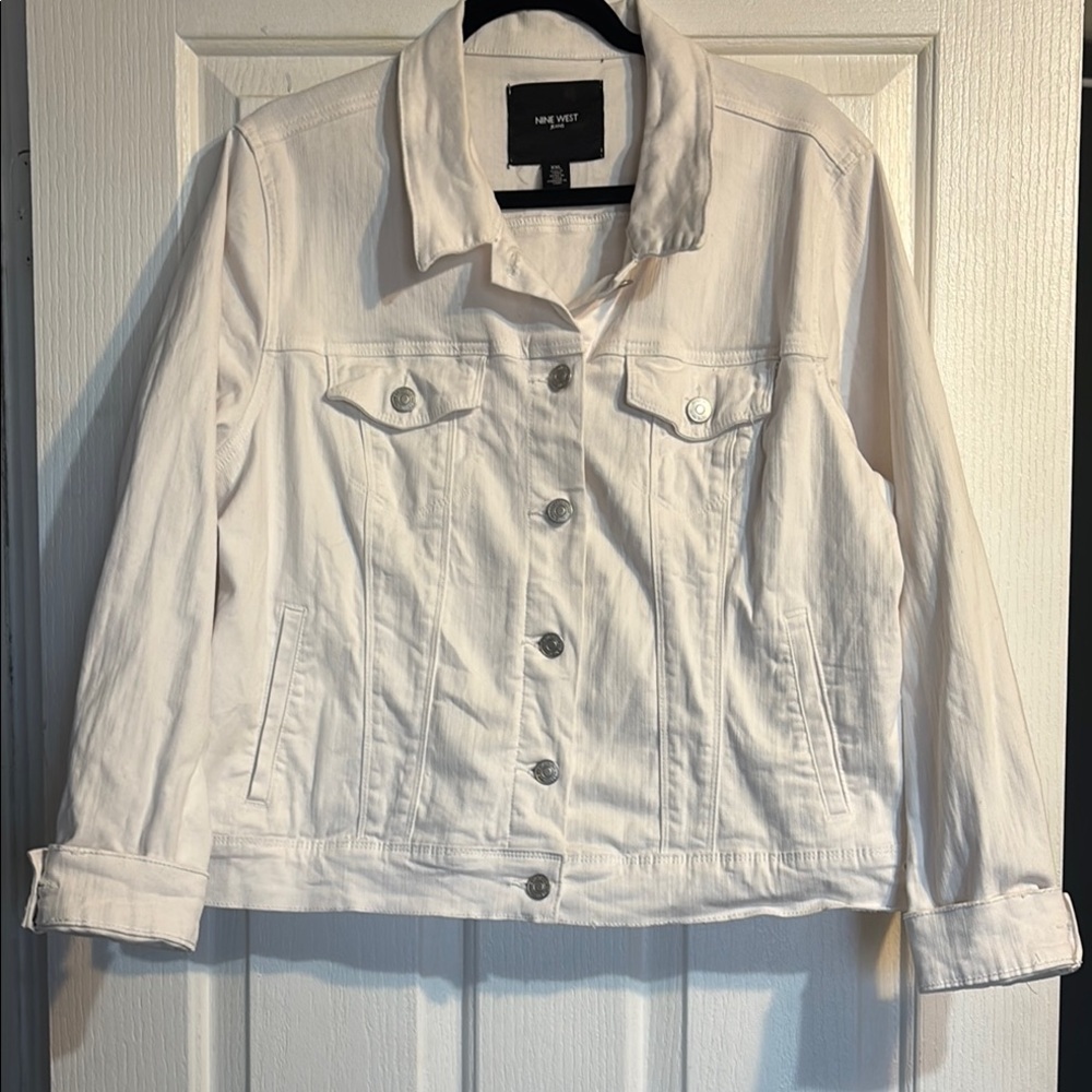 Nine West White Denim Jacket